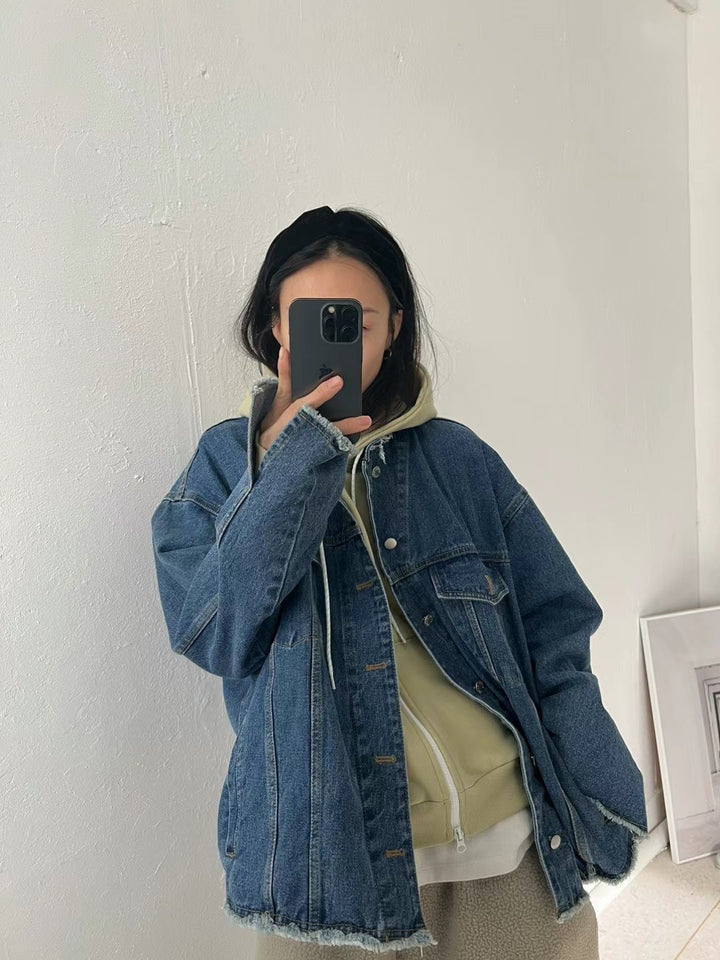 Washed two bags of denim jacket