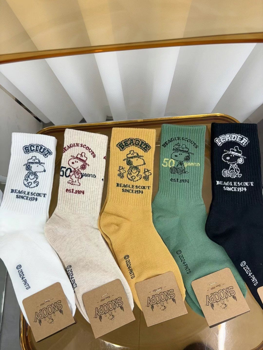 Snoppy 50週年Socks($100/3對)