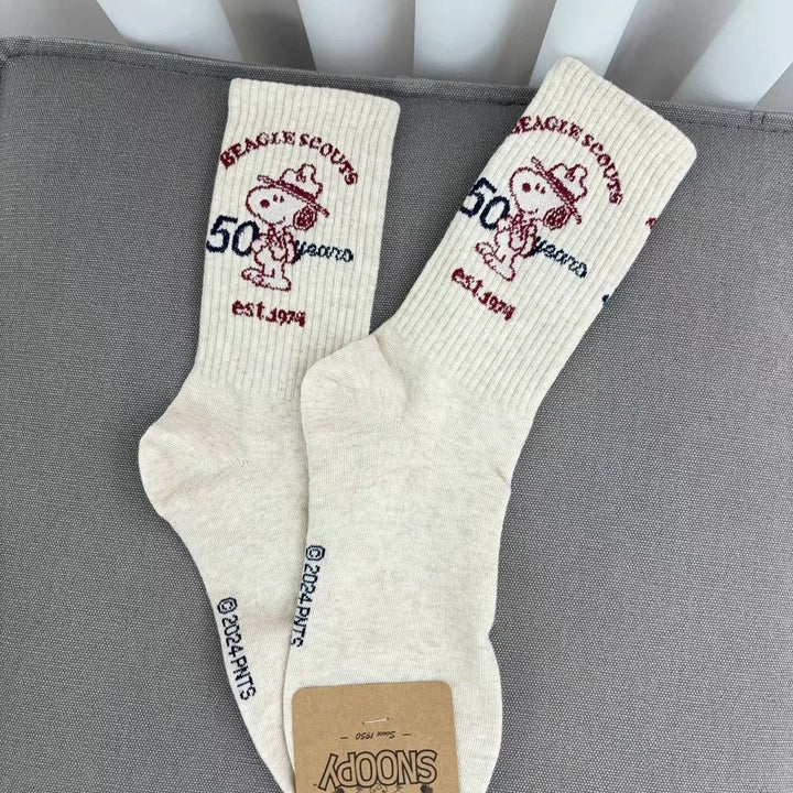 Snoppy 50週年Socks($100/3對)