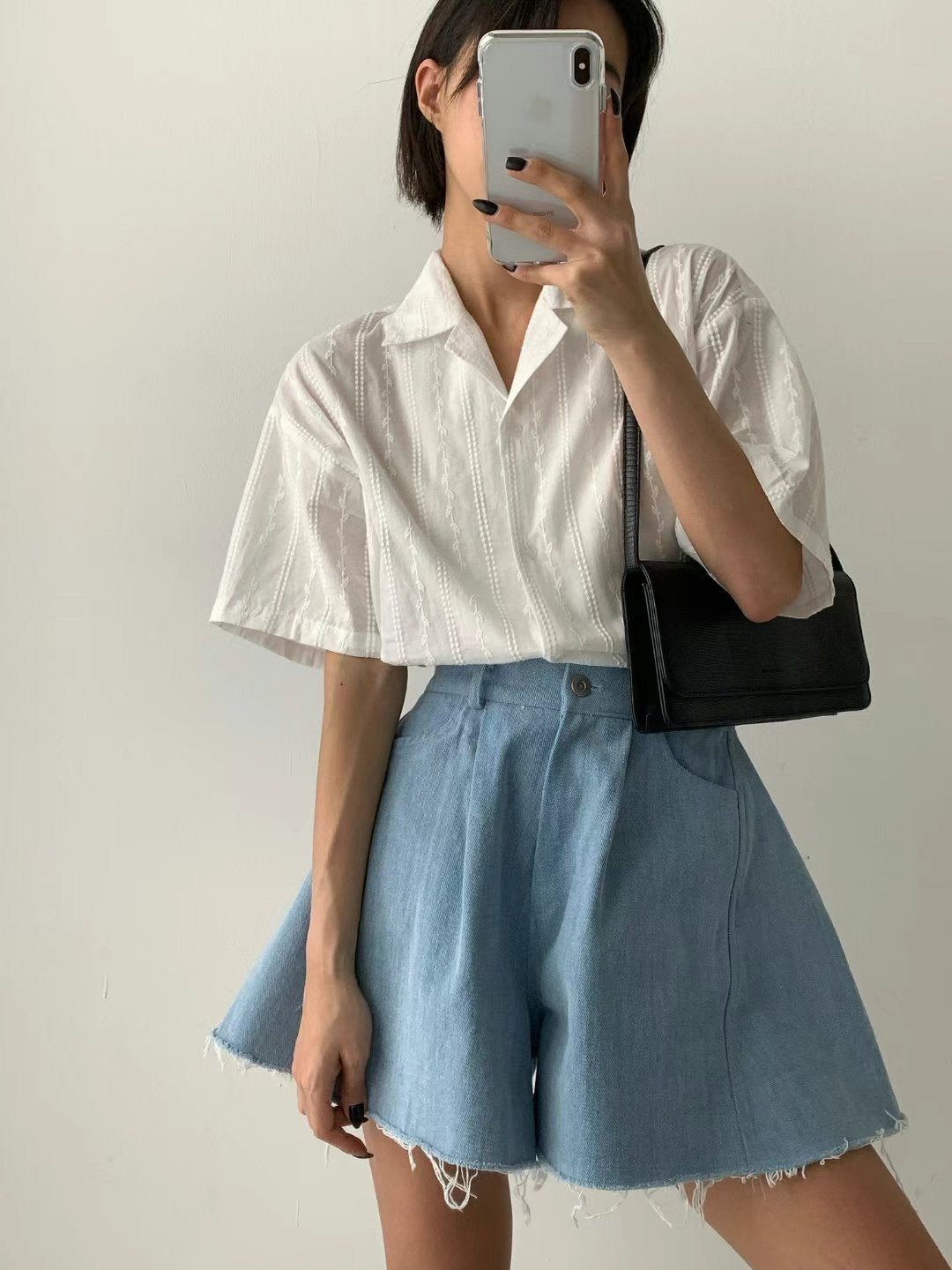 Cotton Lace短袖恤衫