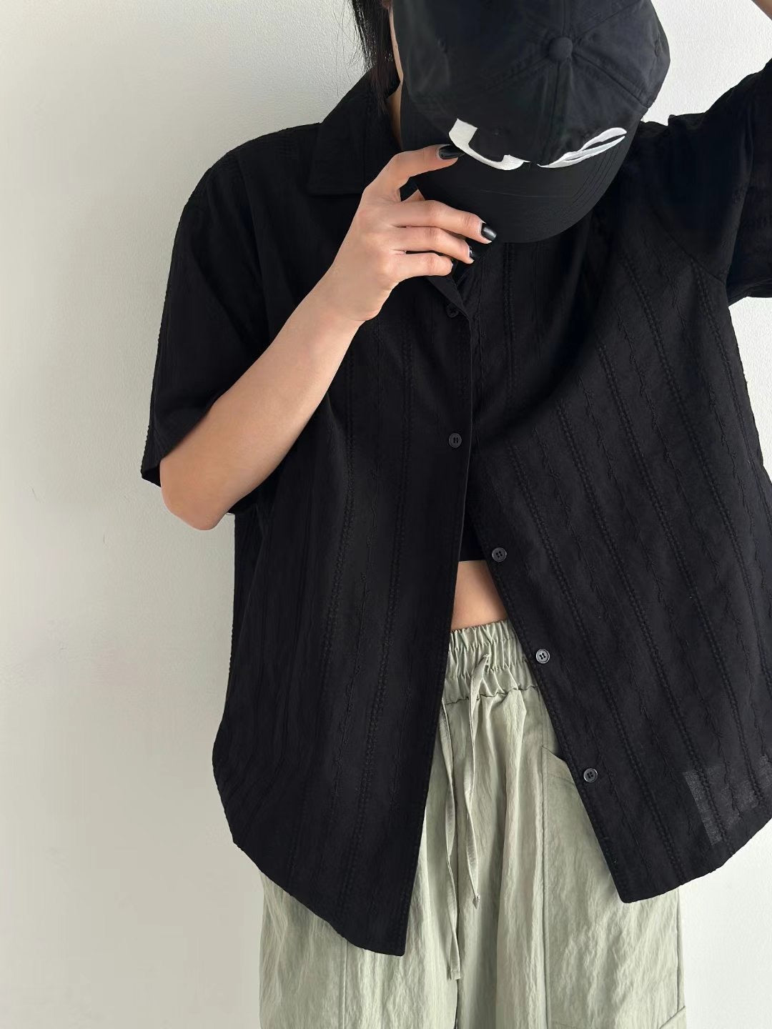 Cotton Lace短袖恤衫