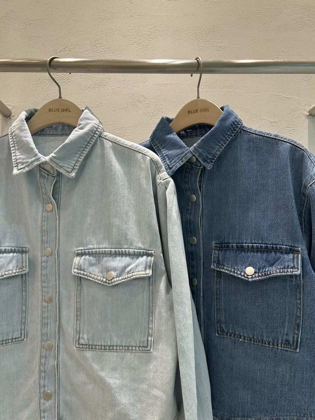 Two pocket denim jackets