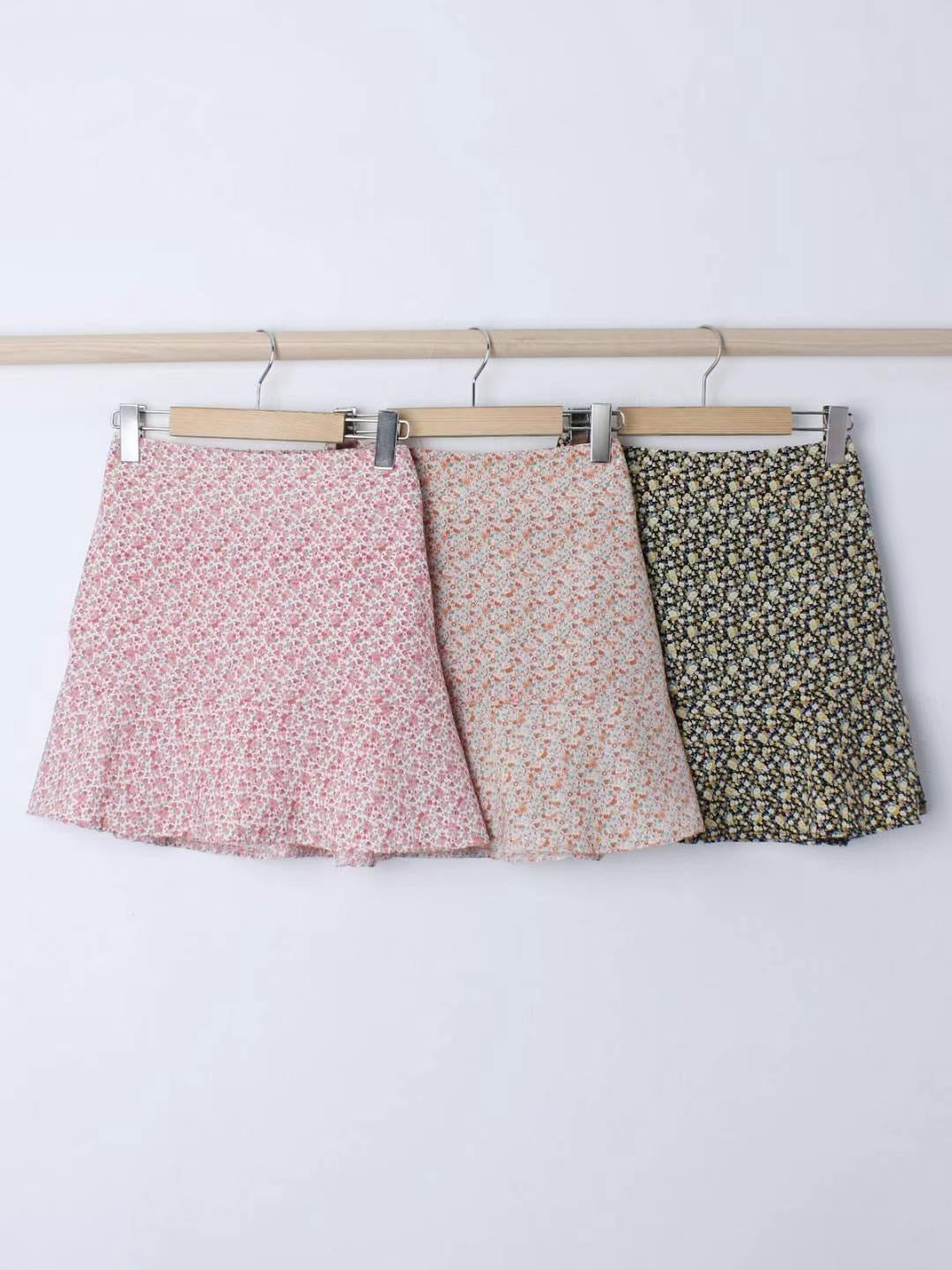 floral chiffon skirt