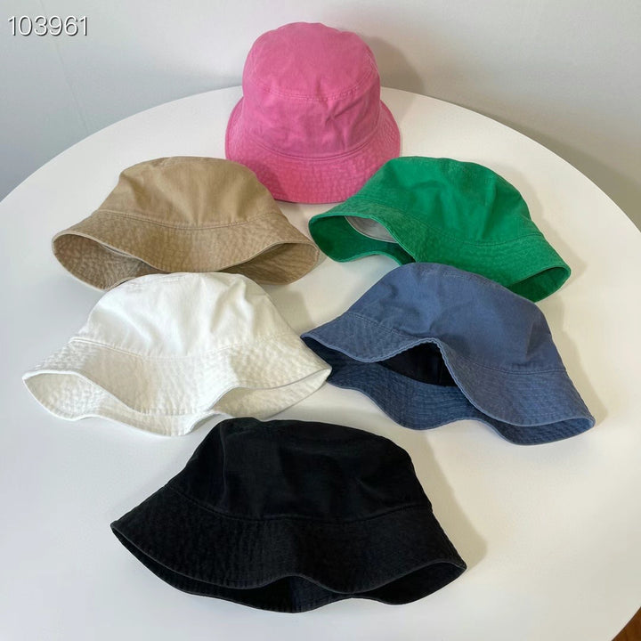 Solid color bucket hat