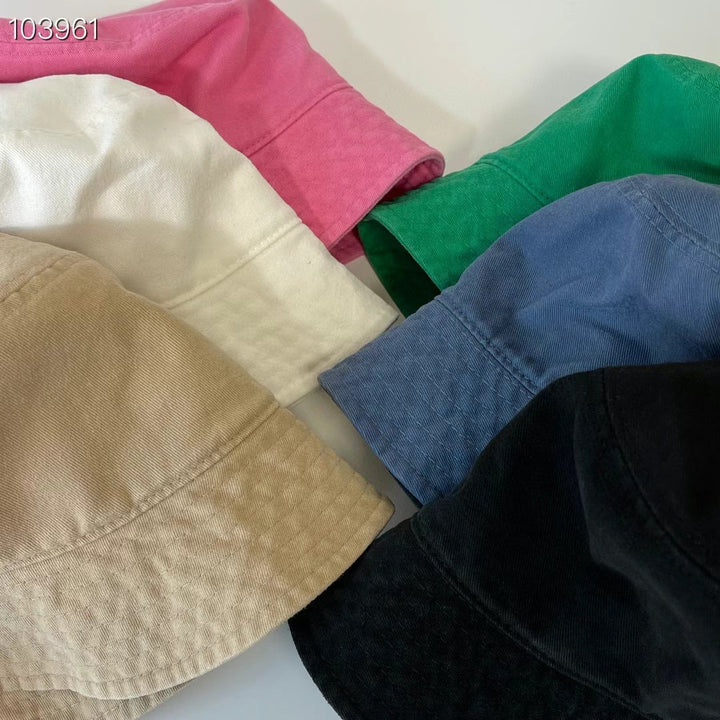 Solid color bucket hat