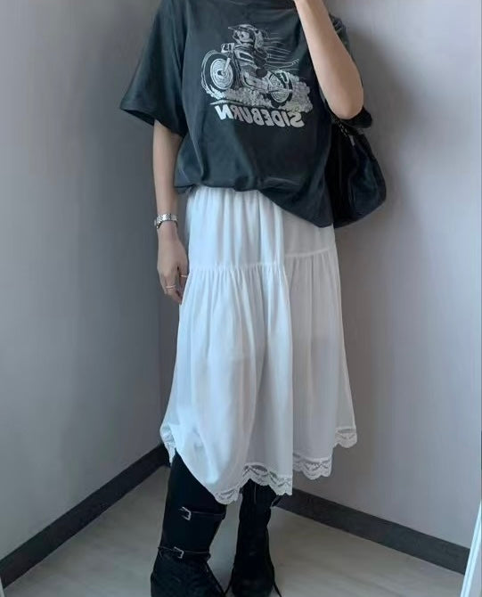 Lace邊長裙