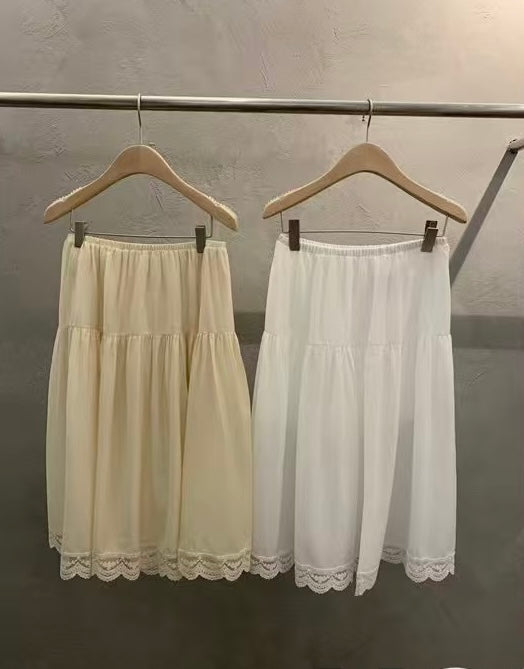 Lace邊長裙