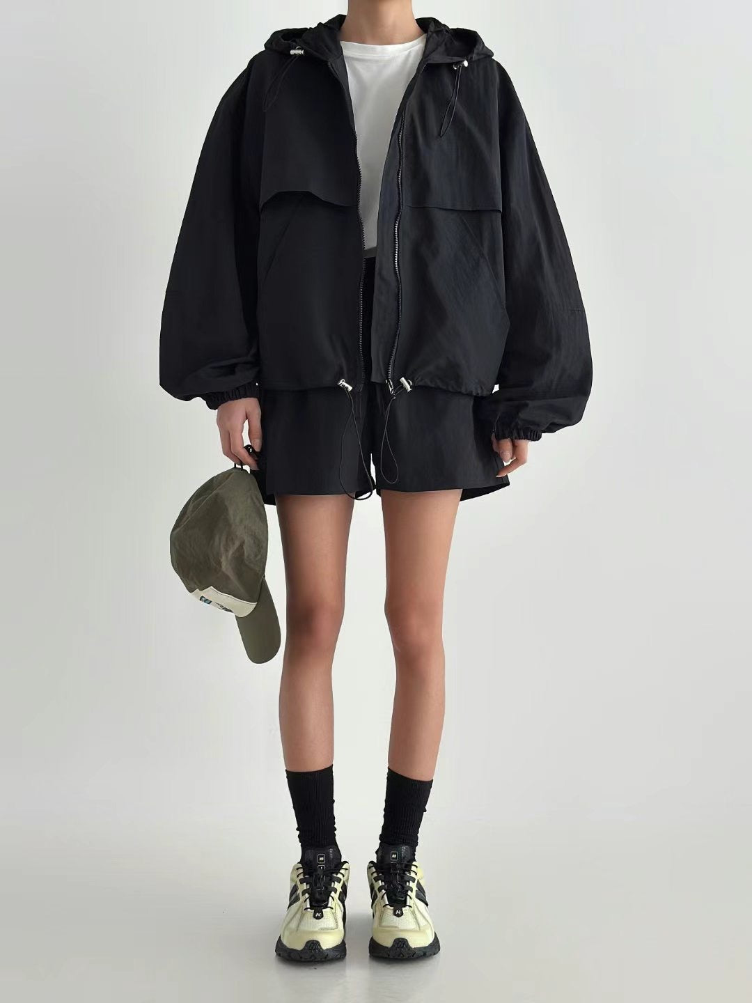 風褸料短褲(set裝可另購拉鏈風褸)