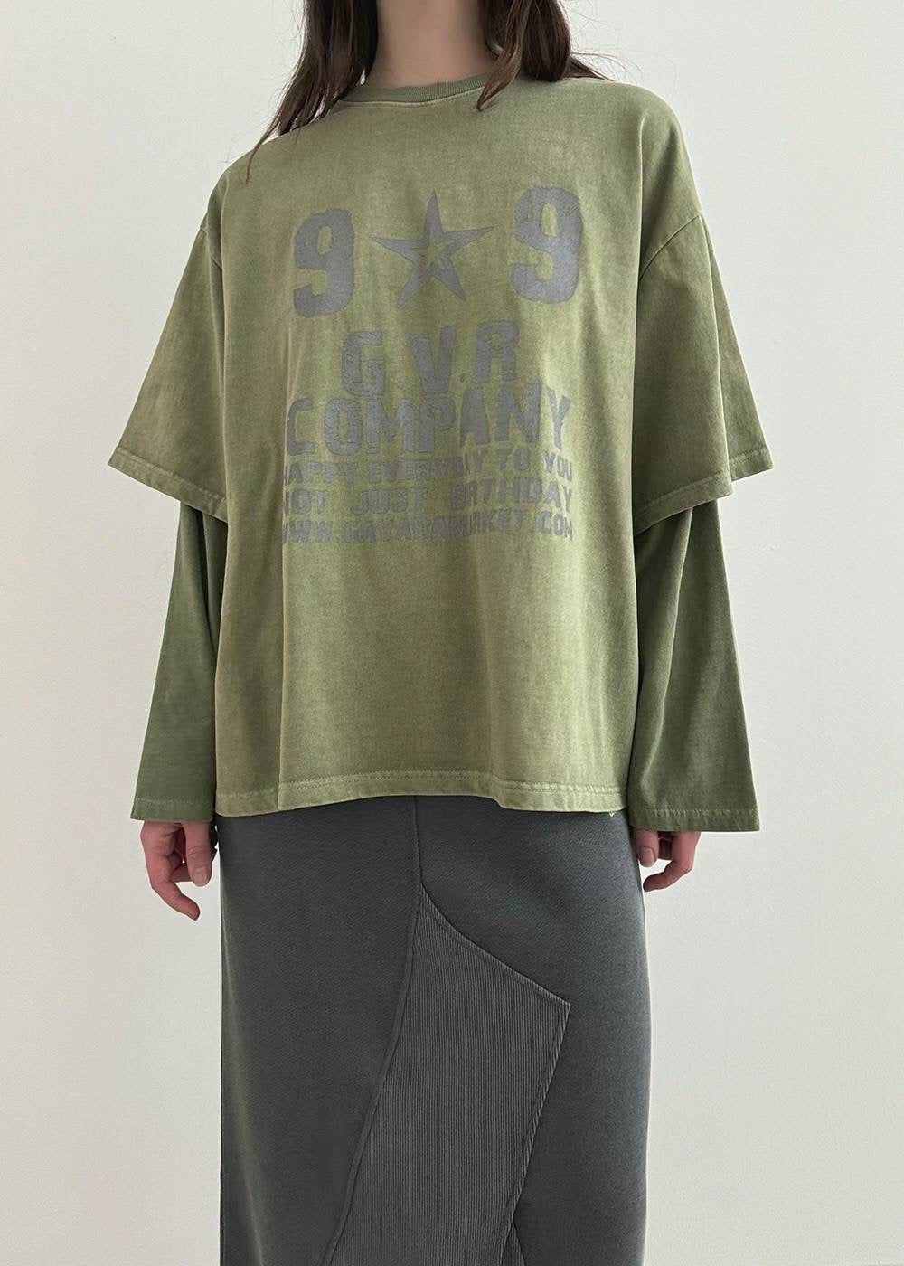 “99”假兩件Tee