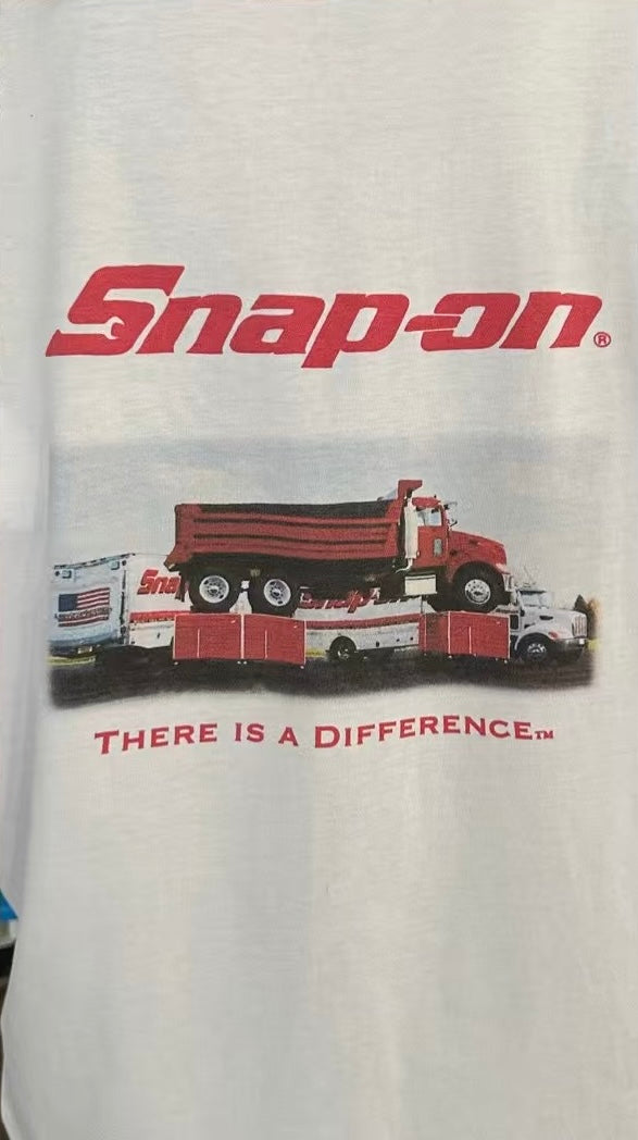 背”Snap -on”圖案長Tee