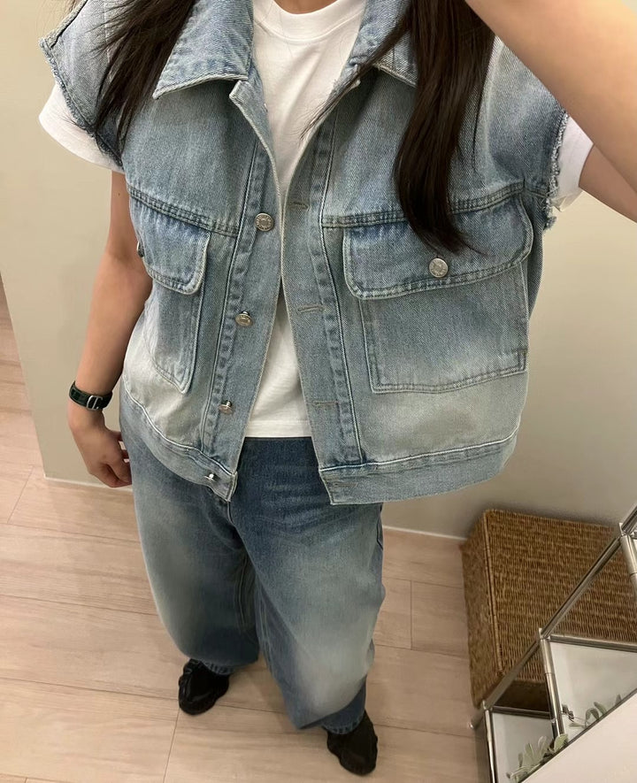 denim vest jacket