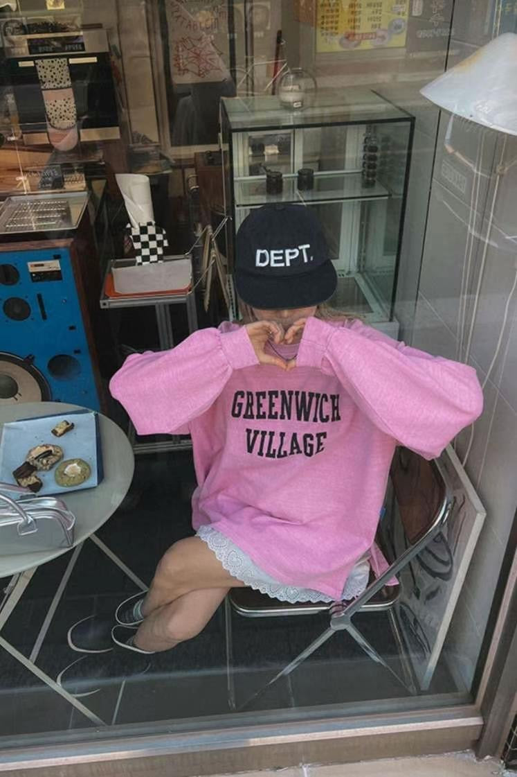 "Greenwich Village" long-sleeved T-shirt