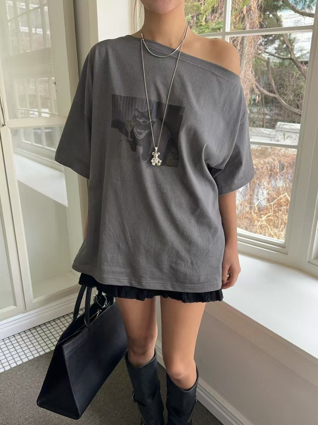 貓貓跌膊Tee