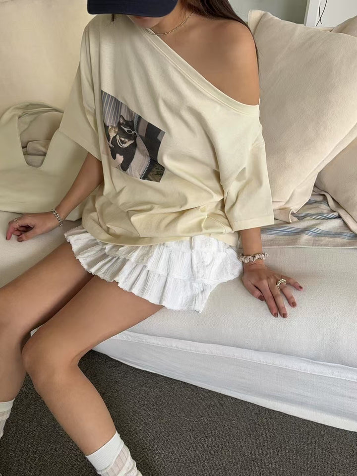 貓貓跌膊Tee