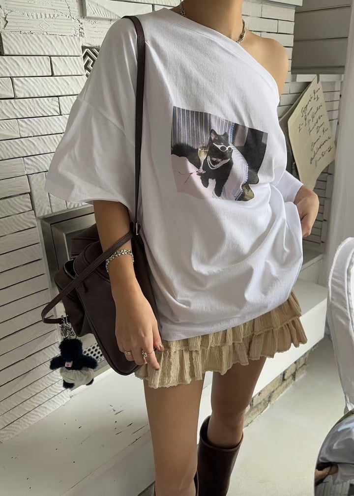 貓貓跌膊Tee