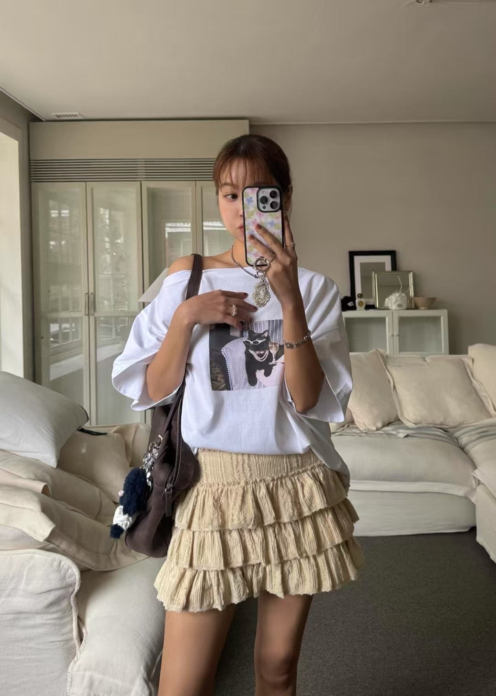 貓貓跌膊Tee