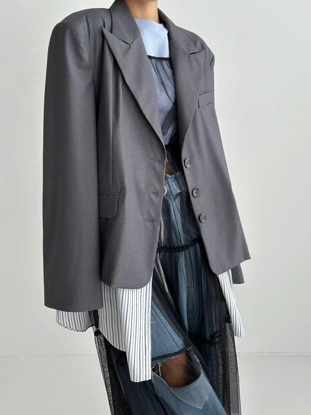 Double layer suit jacket