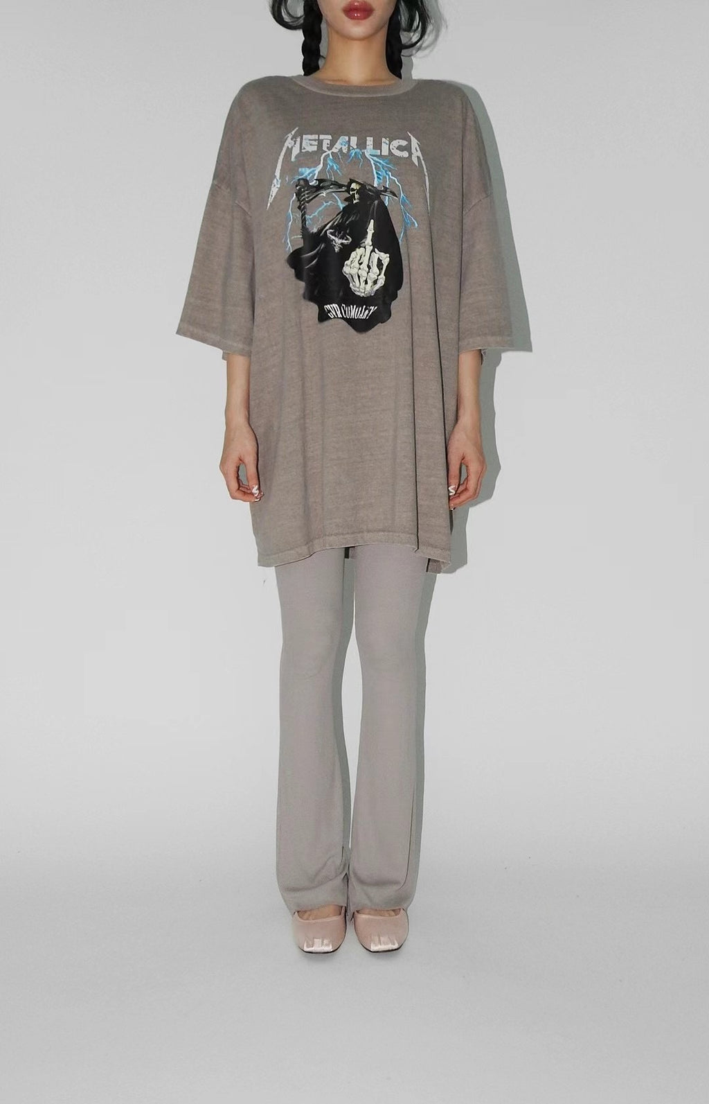 ‘METALIC’洗水Tee