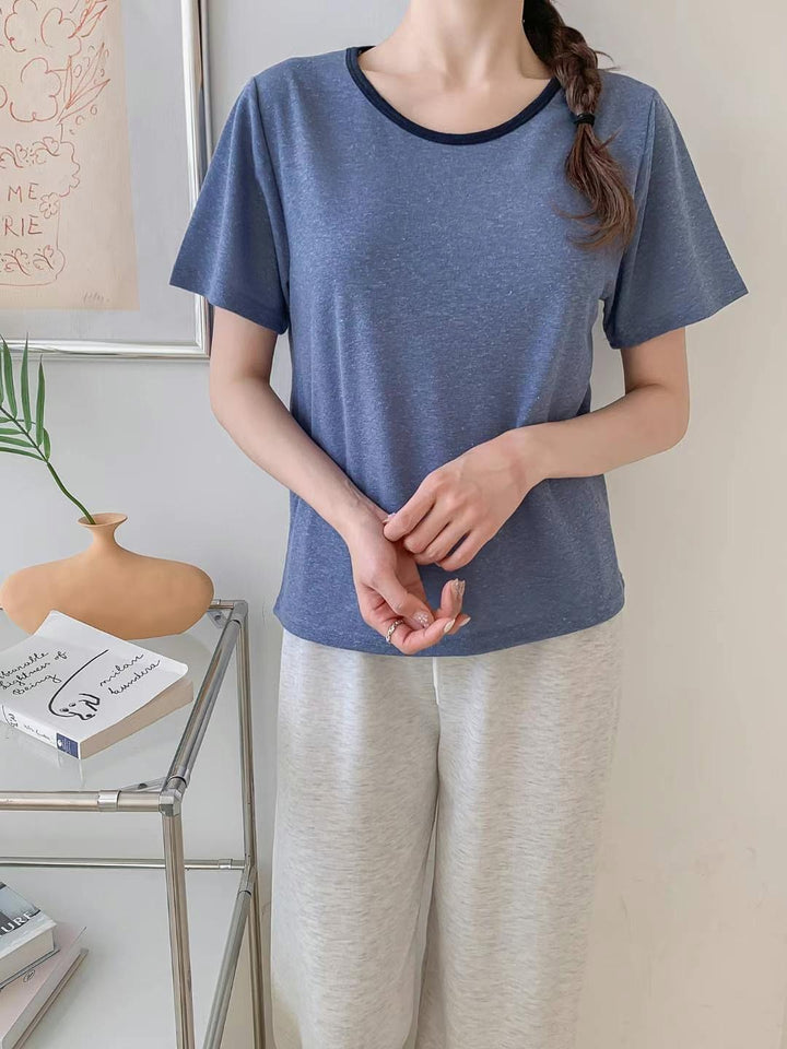 領拚色薄Tee