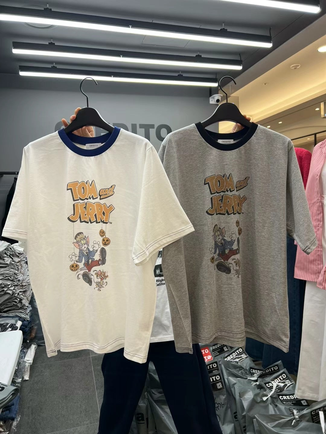 “Tom and Jerry”拼色Tee