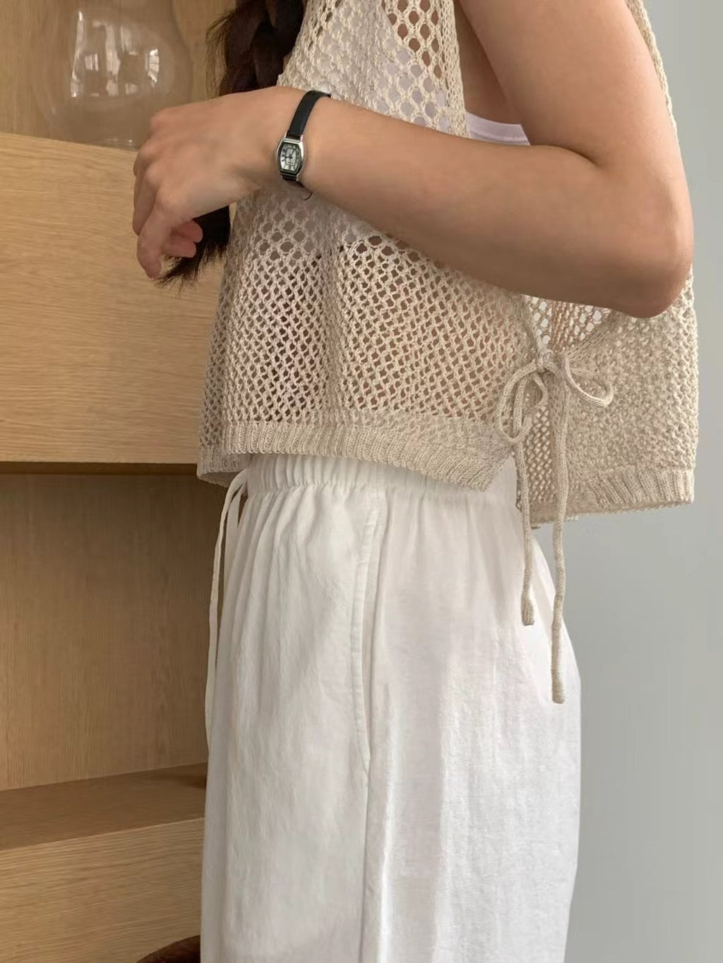 側綁線料背心