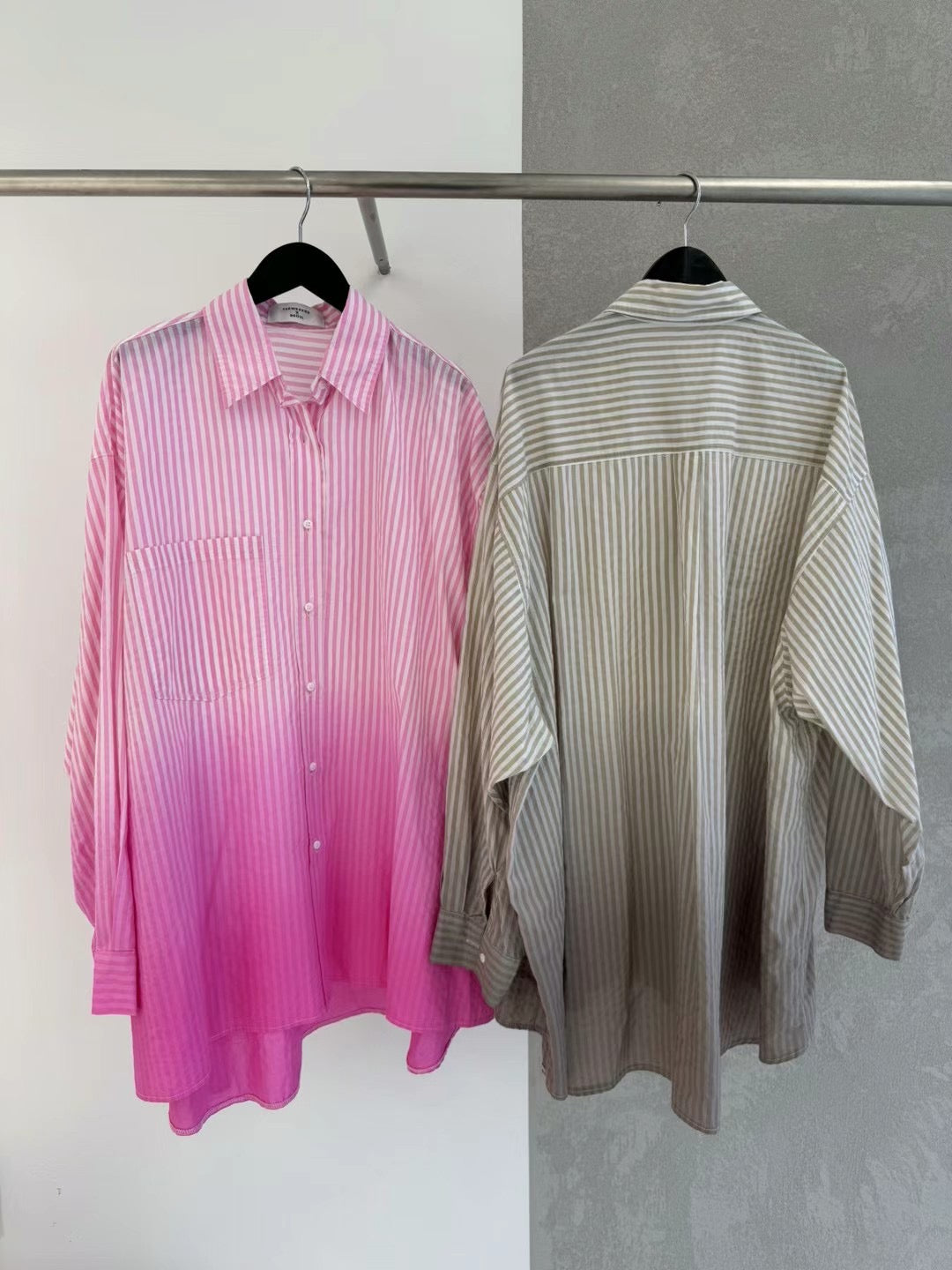 gradient striped shirt