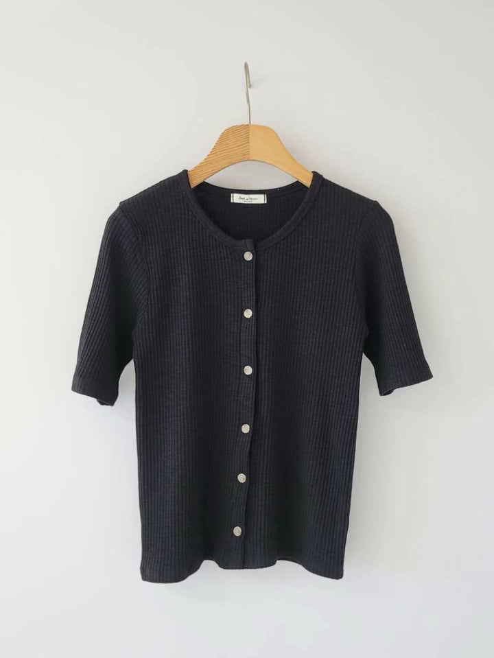 pitted short sleeve jacket