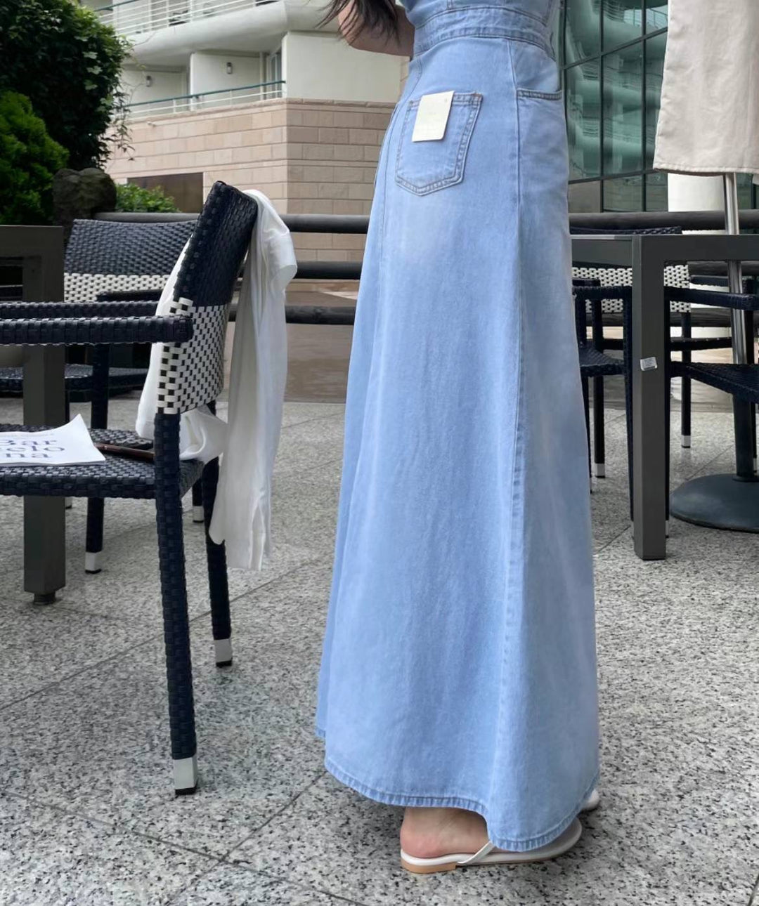 denim suspender dress