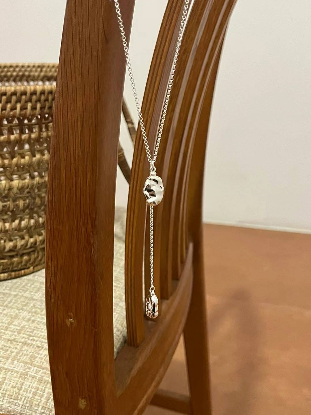 Long and short charm necklace