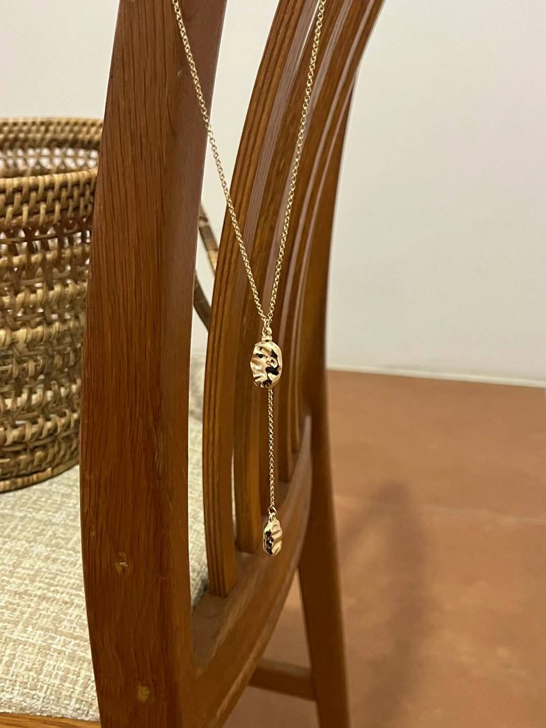 Long and short charm necklace