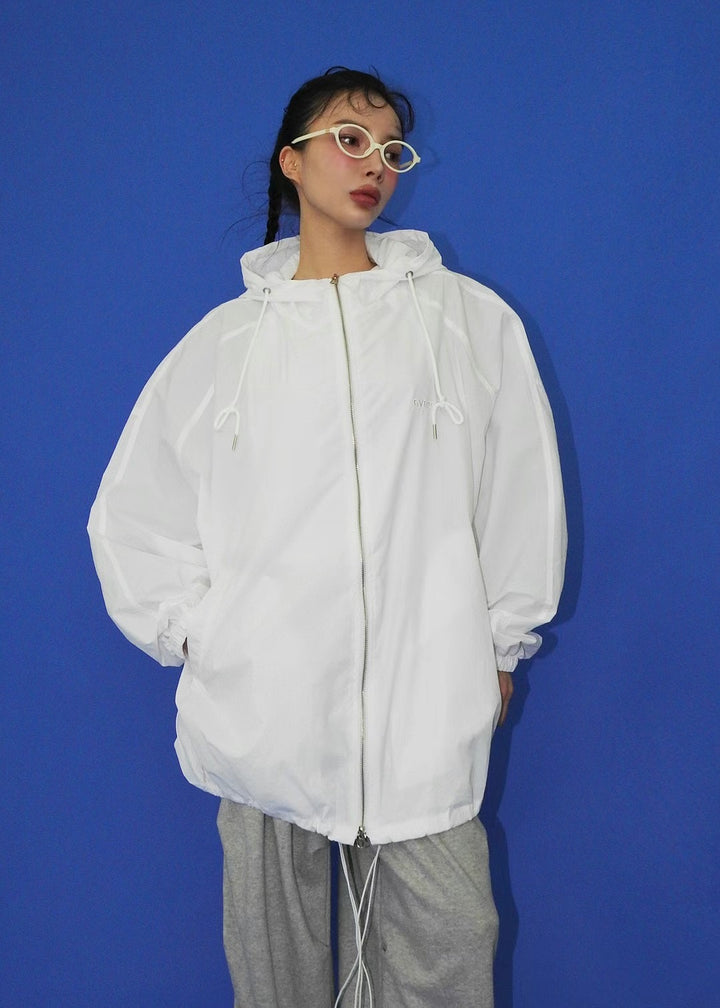 hooded windbreaker