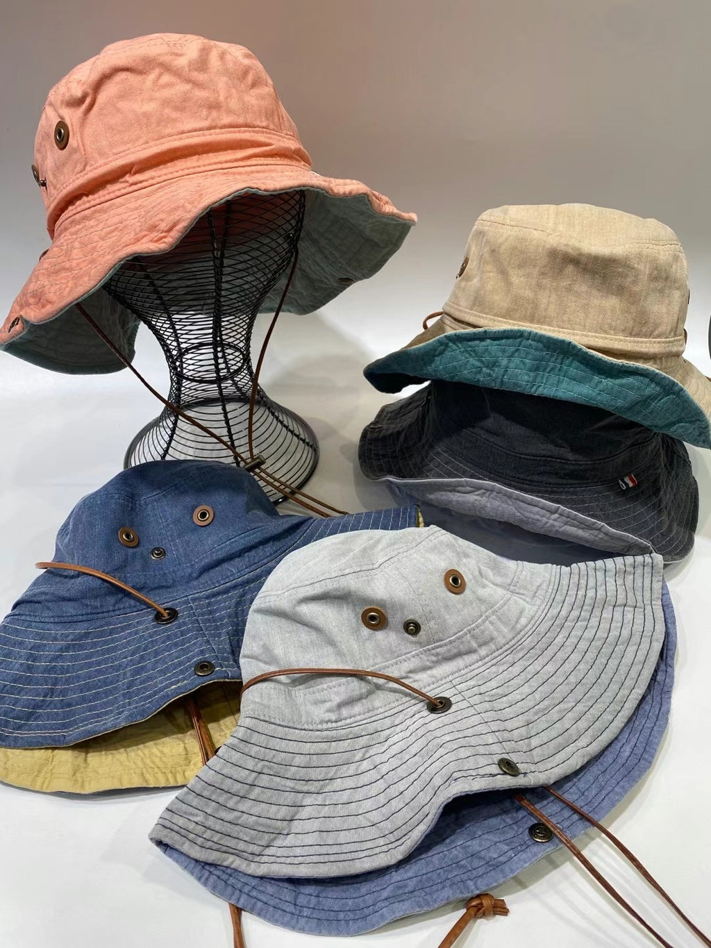 color block outdoor hat