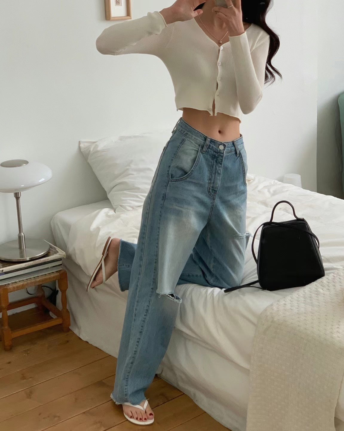 洗水爛腳牛仔褲