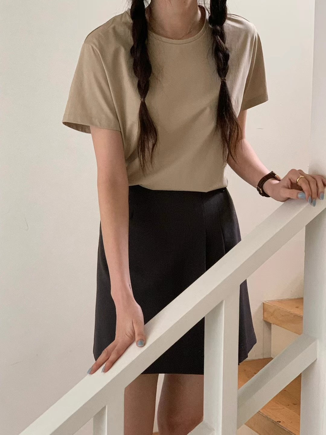 淨色滑料Tee