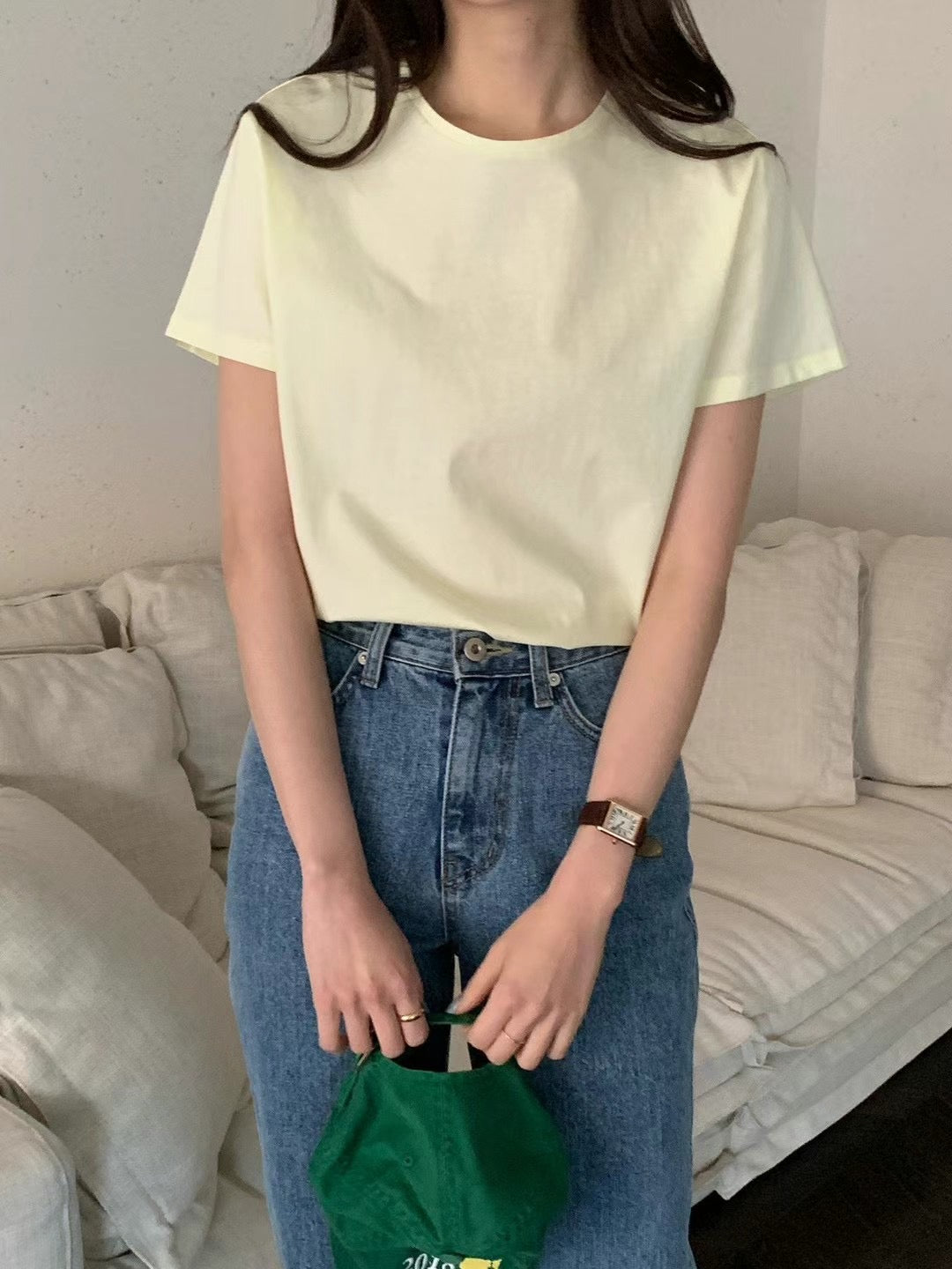淨色滑料Tee