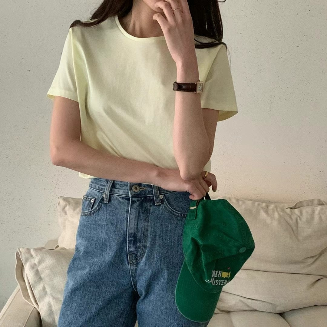 淨色滑料Tee