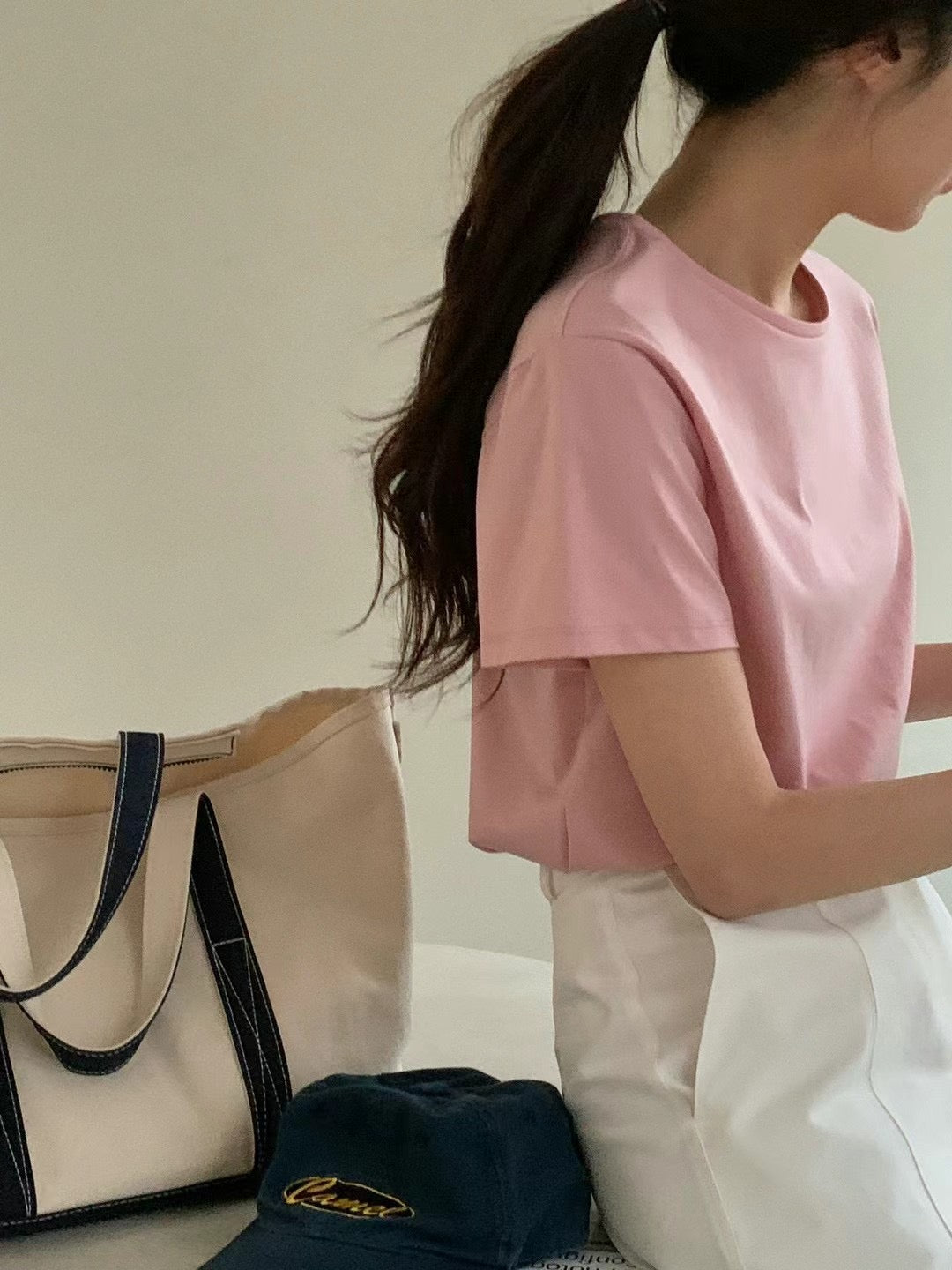 淨色滑料Tee