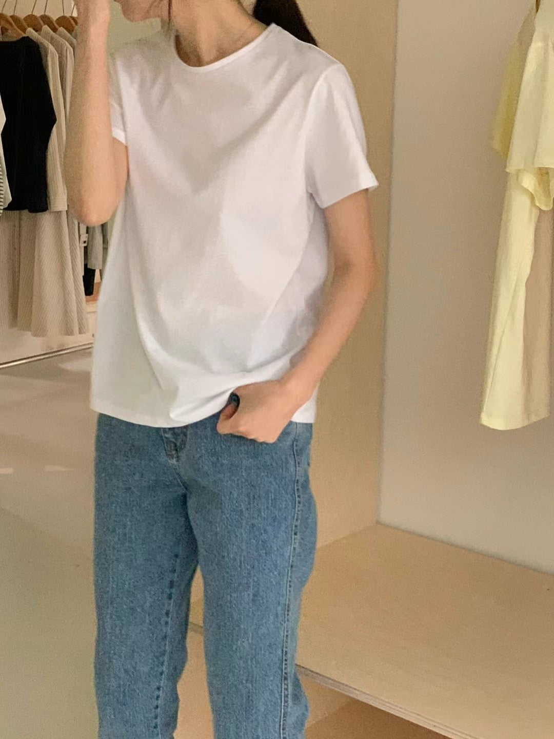 淨色滑料Tee