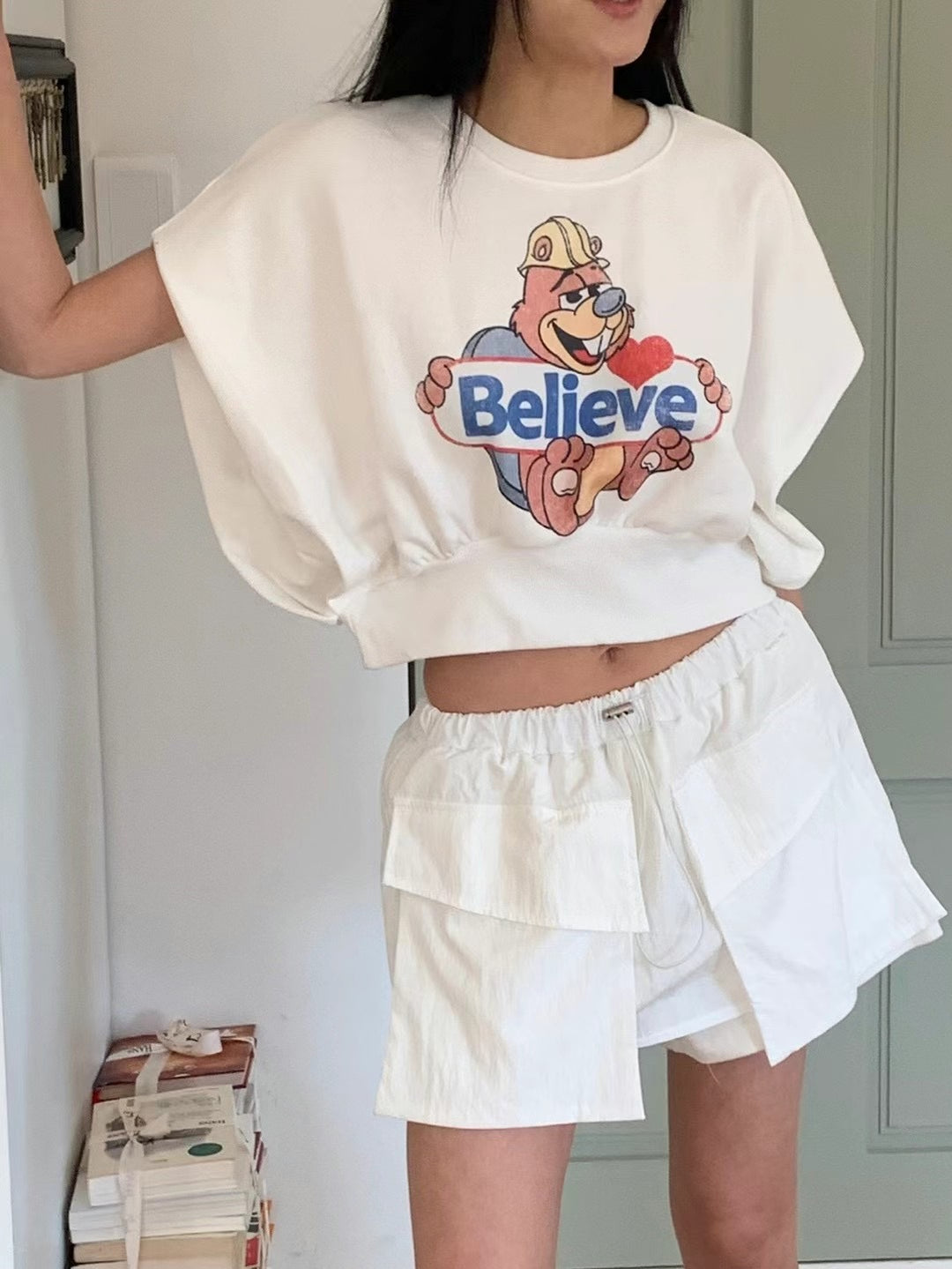 Believe cropped vest