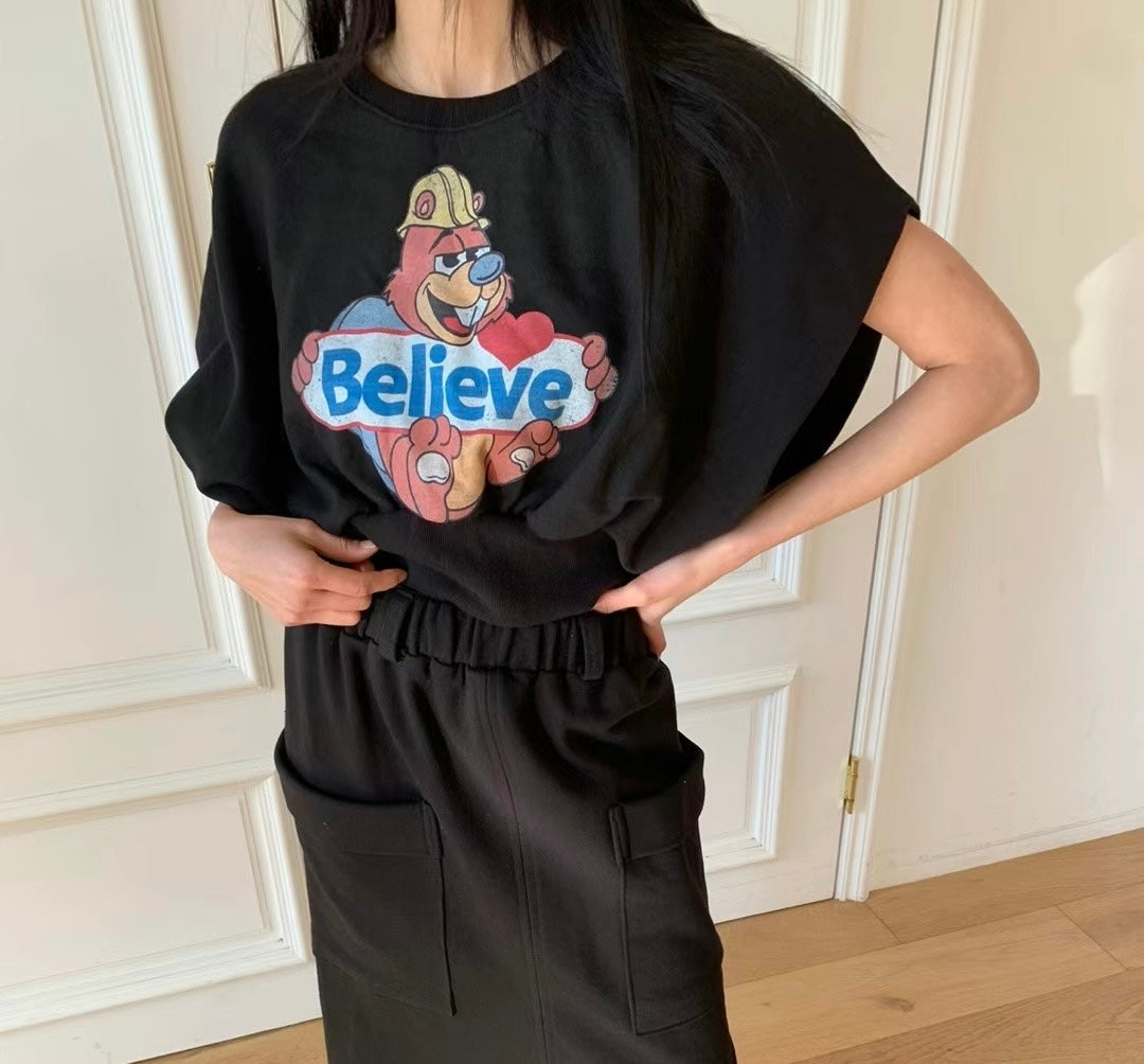 Believe cropped vest