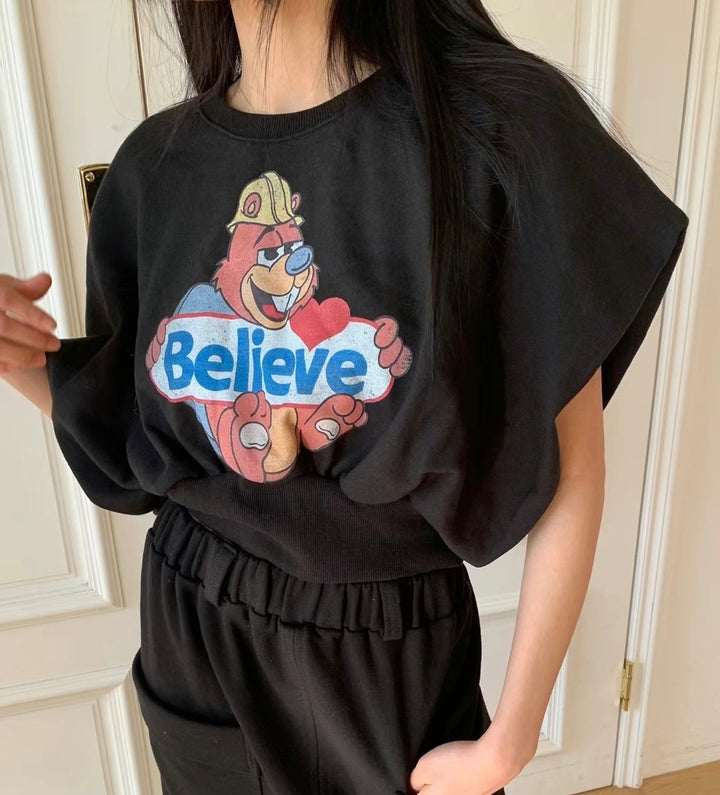 Believe cropped vest