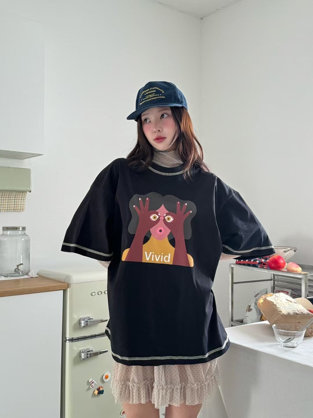 點點透明短裙 (想做連身效果可加購“點點透明企領Tee ”)