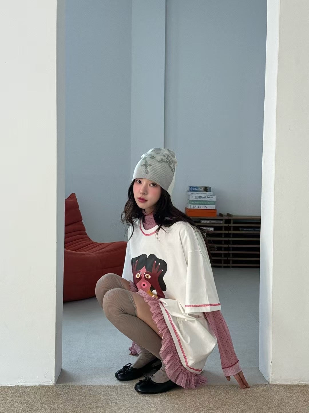 點點透明企領Tee (想做連身效果可加購“點點透明短裙”)