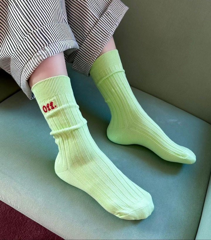 "Day Off" pitted socks