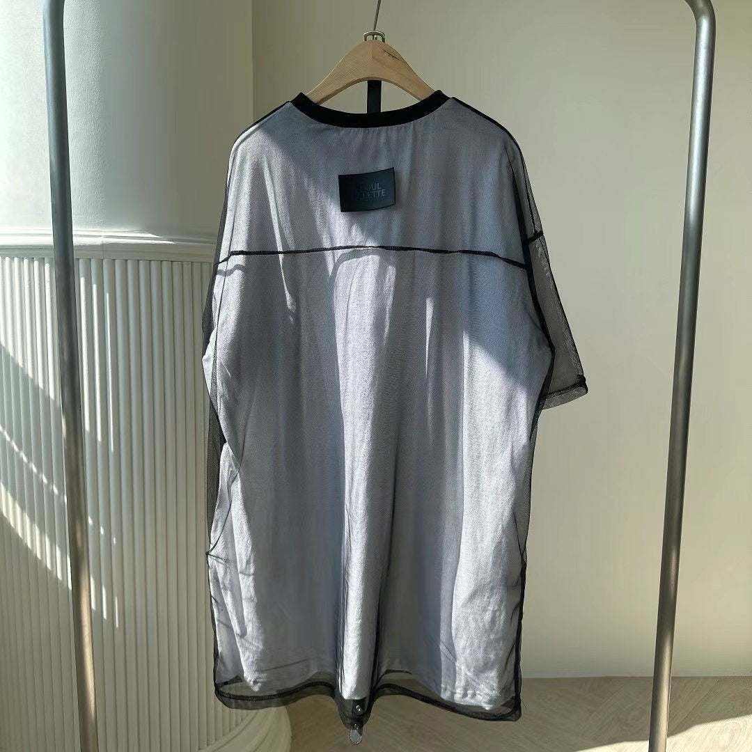 連belt雙層長紗TEE