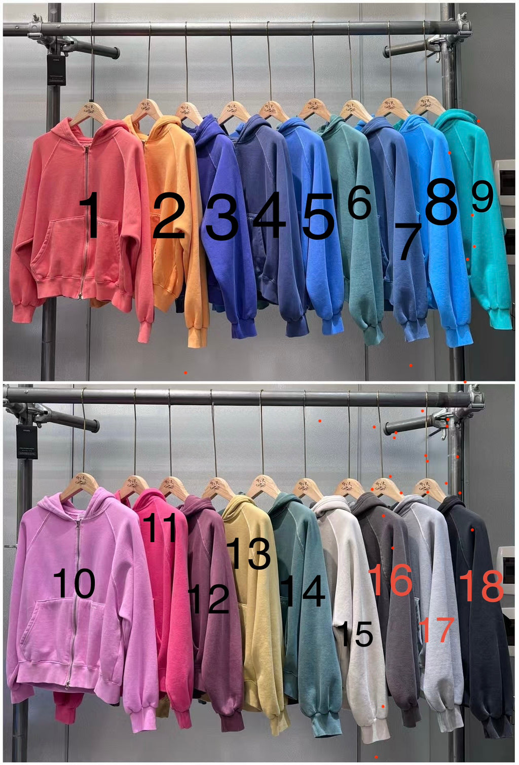 上下拉鏈抓毛裏洗水外套