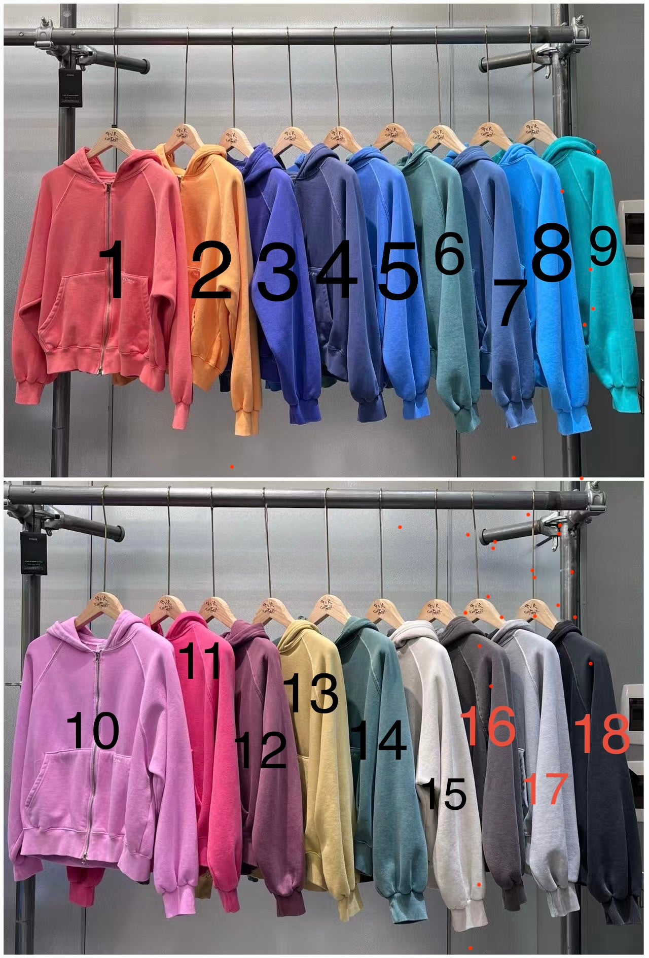 上下拉鏈抓毛裏洗水外套