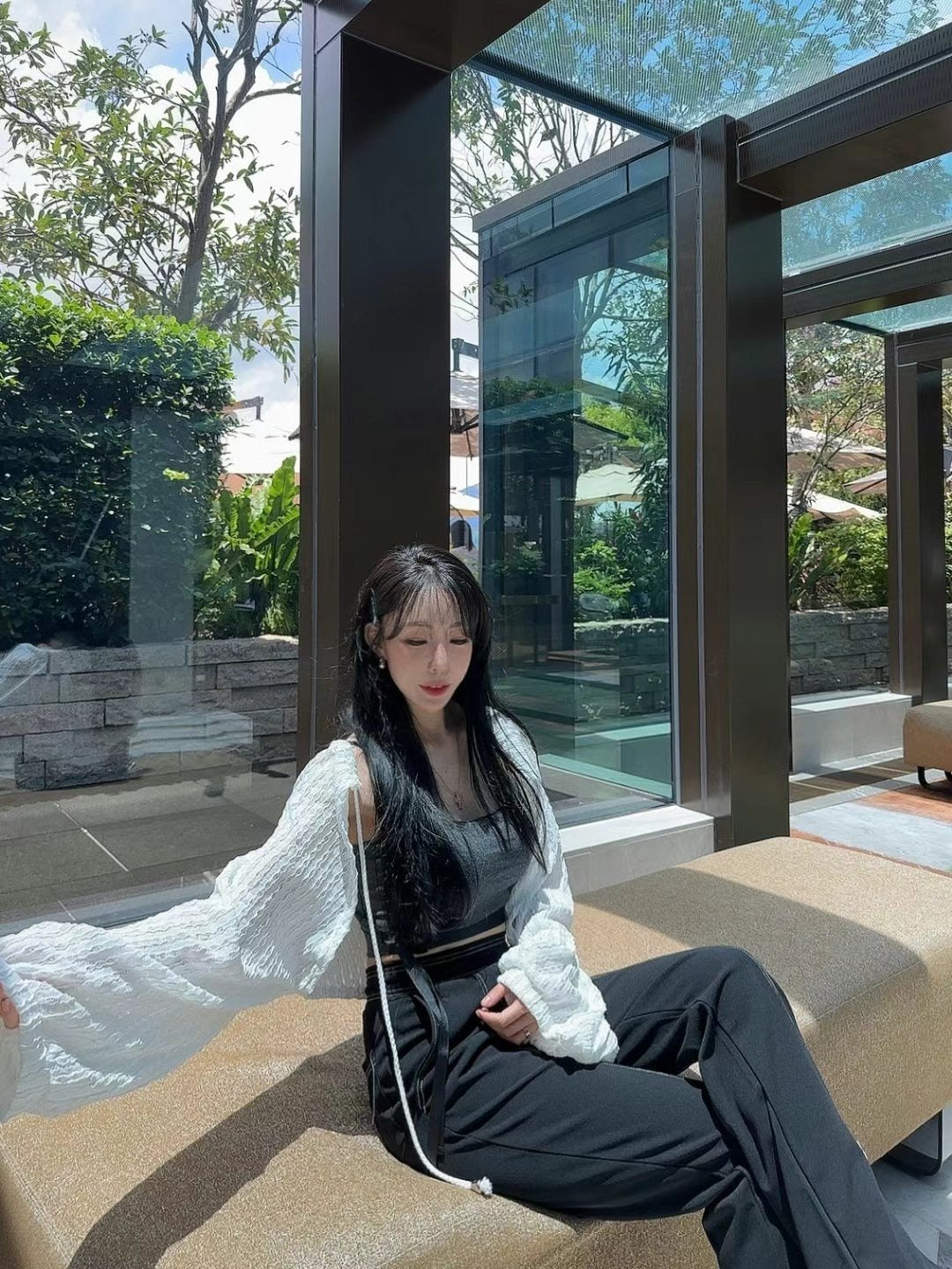 波浪紋防曬短外套