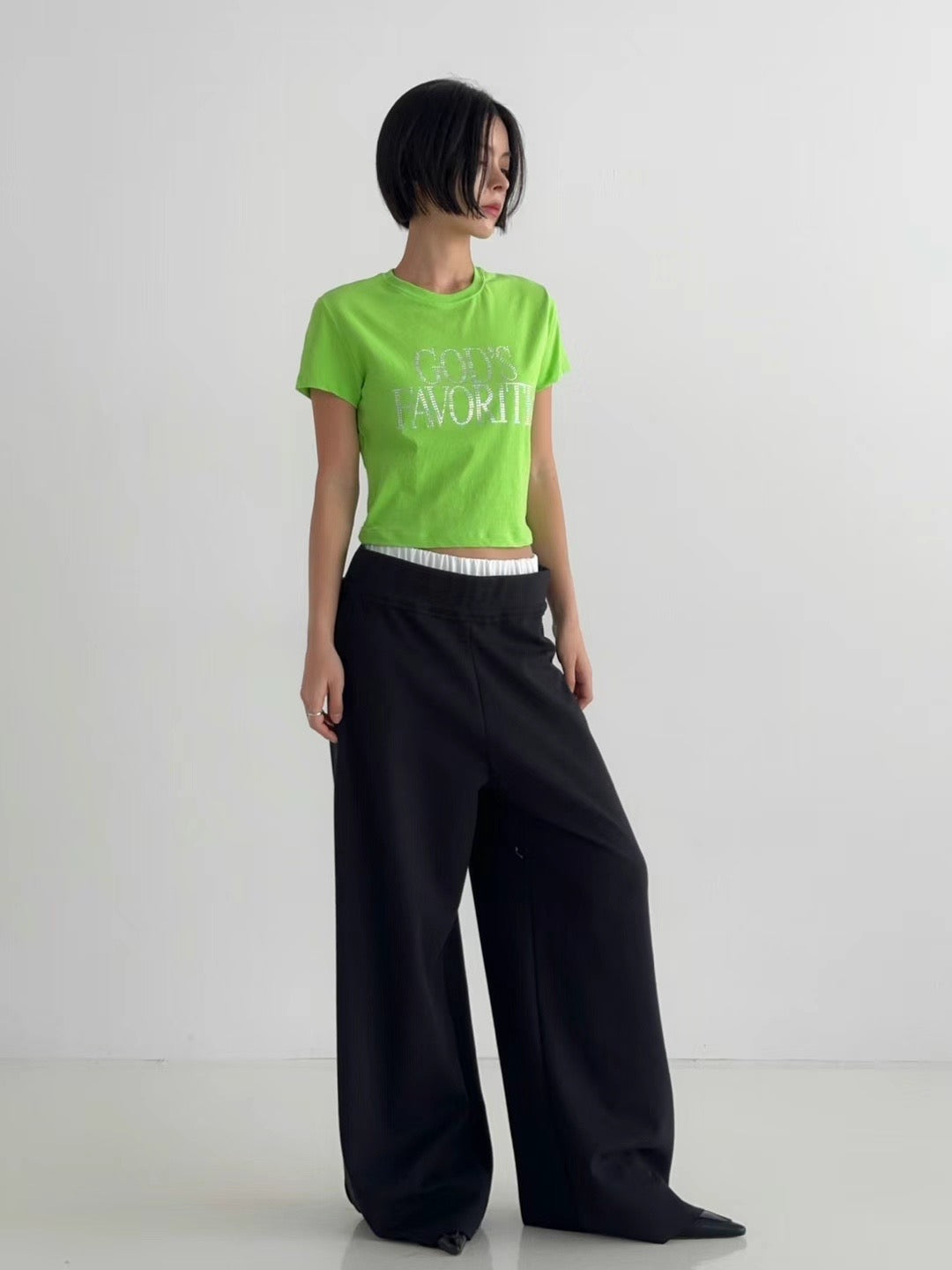 double-cuff cloth trousers