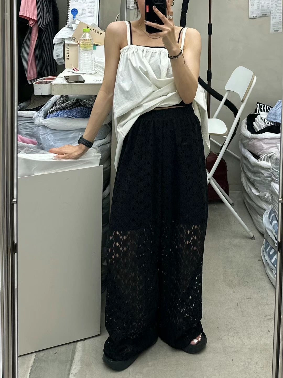 Lace闊腳長褲